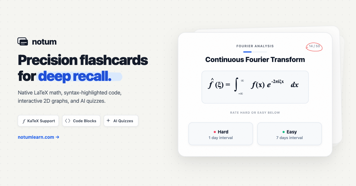 Notum — Smart flashcards for study